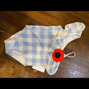 New Janie and Jack Girls one piece swimsuit size 3 flower